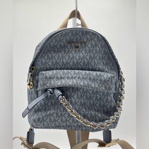 Michael kors blue slater extra-small convertible messenger backpack